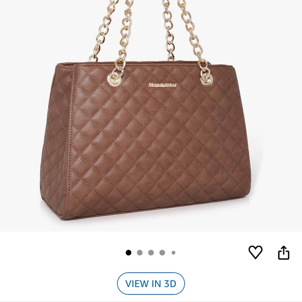 Montana West Tan Quilted Shoulder Bag